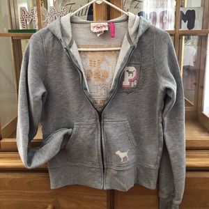 Pink zip up hoodie